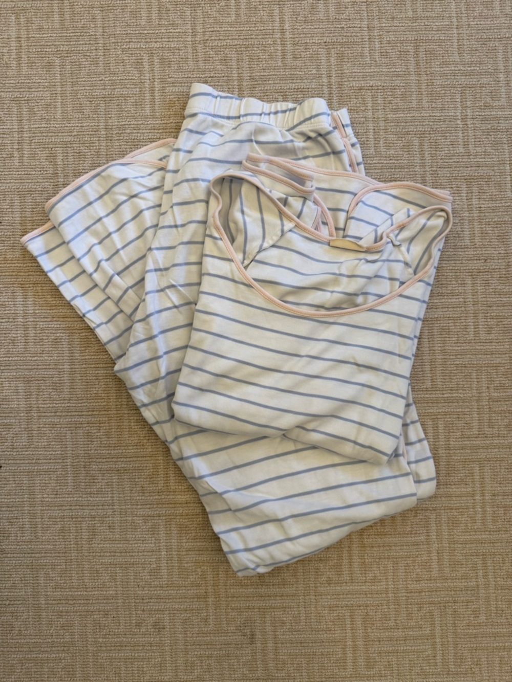 Lake Pajamas Striped Cotton Pajama Set - Size Small Tall